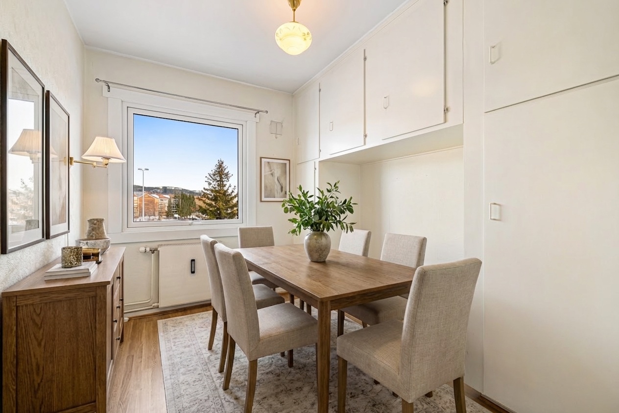 Same dining room staged by InstantStaged AI in 10 minutes
